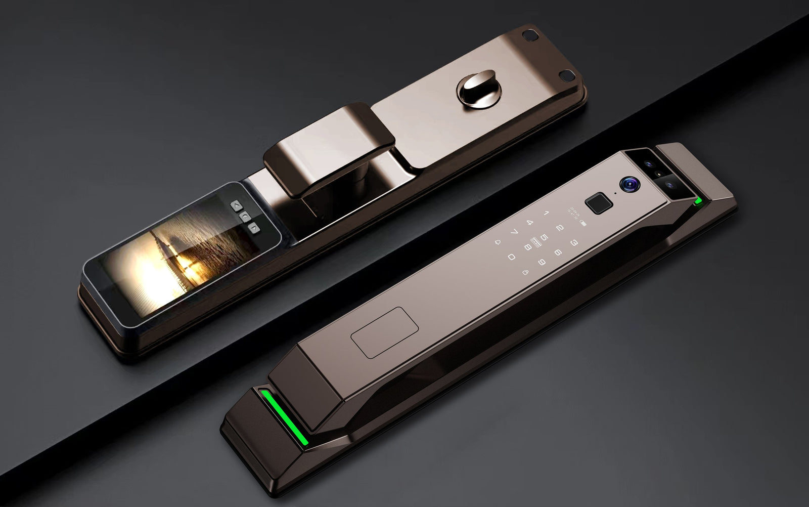 Automations Smart V2 smart lock in Bronze, lifestyle view