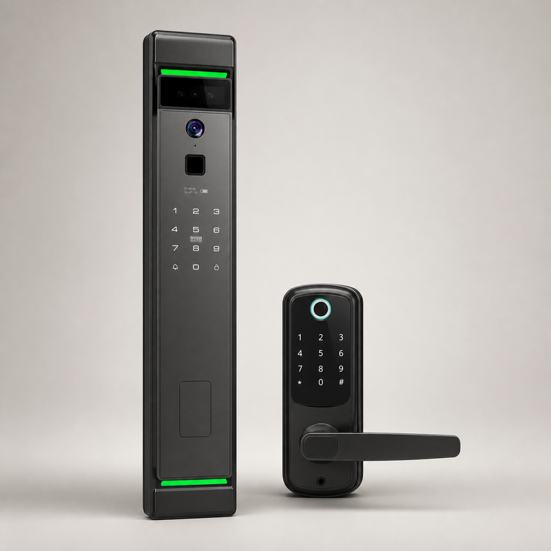 Black V2 smart lock and compact V2 Mini smart lock bundle