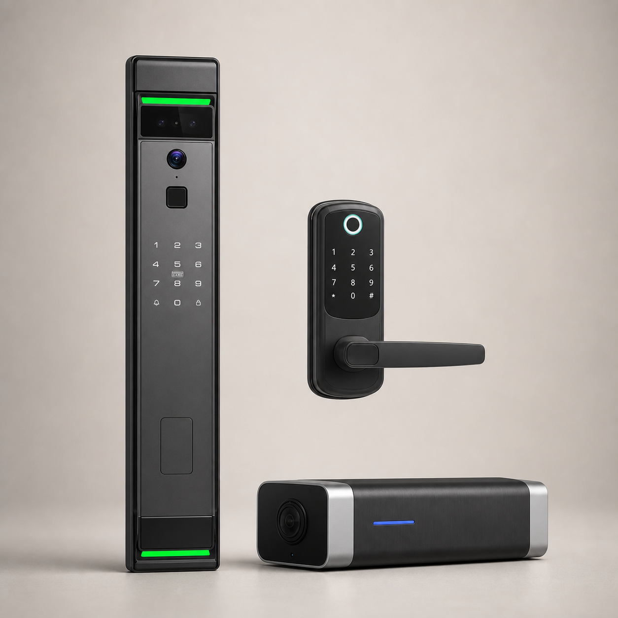 V2 smart lock, V2 Mini smart lock and garage automation device bundle