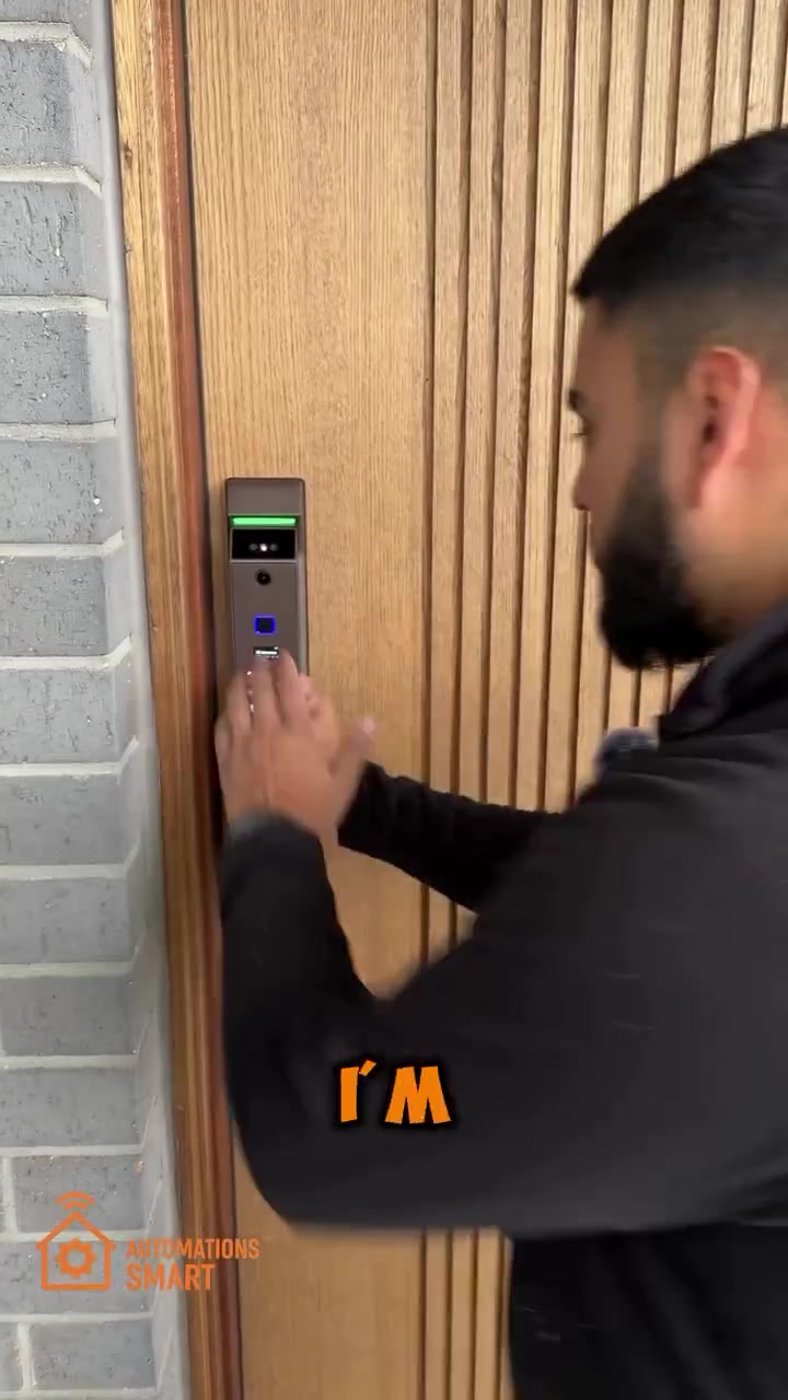 Bronze V2 smart lock on a completed customer entrance