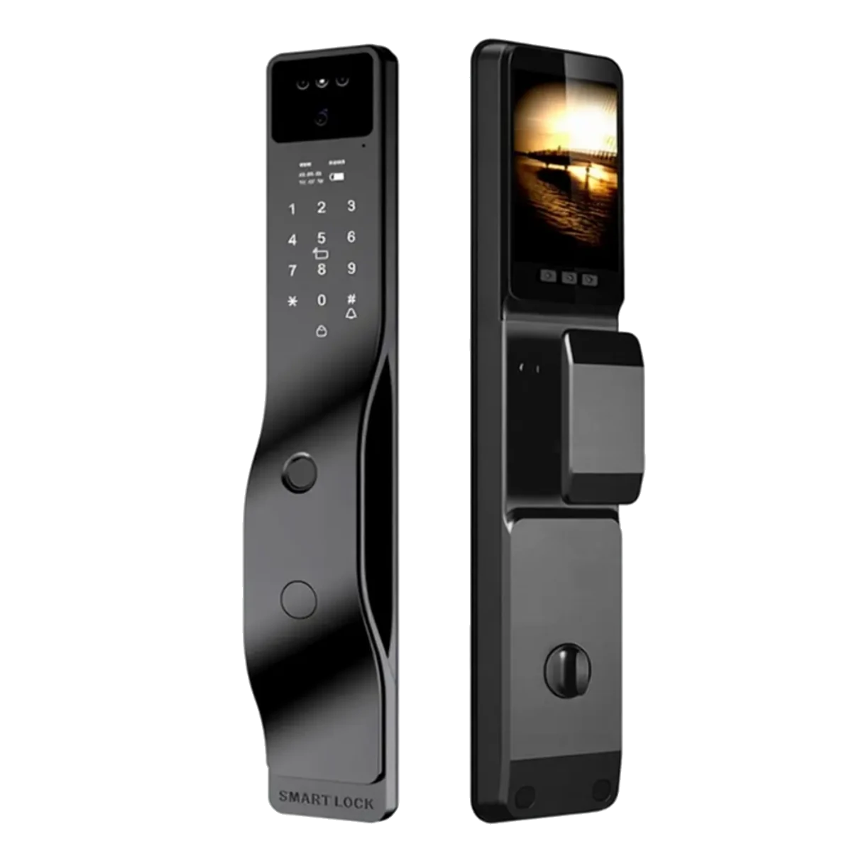 S2 Smart Lock exterior and interior panels in black