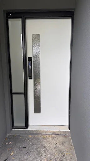 Sleek smart-lock installation photo shared by Priyanka Jain with her Google review